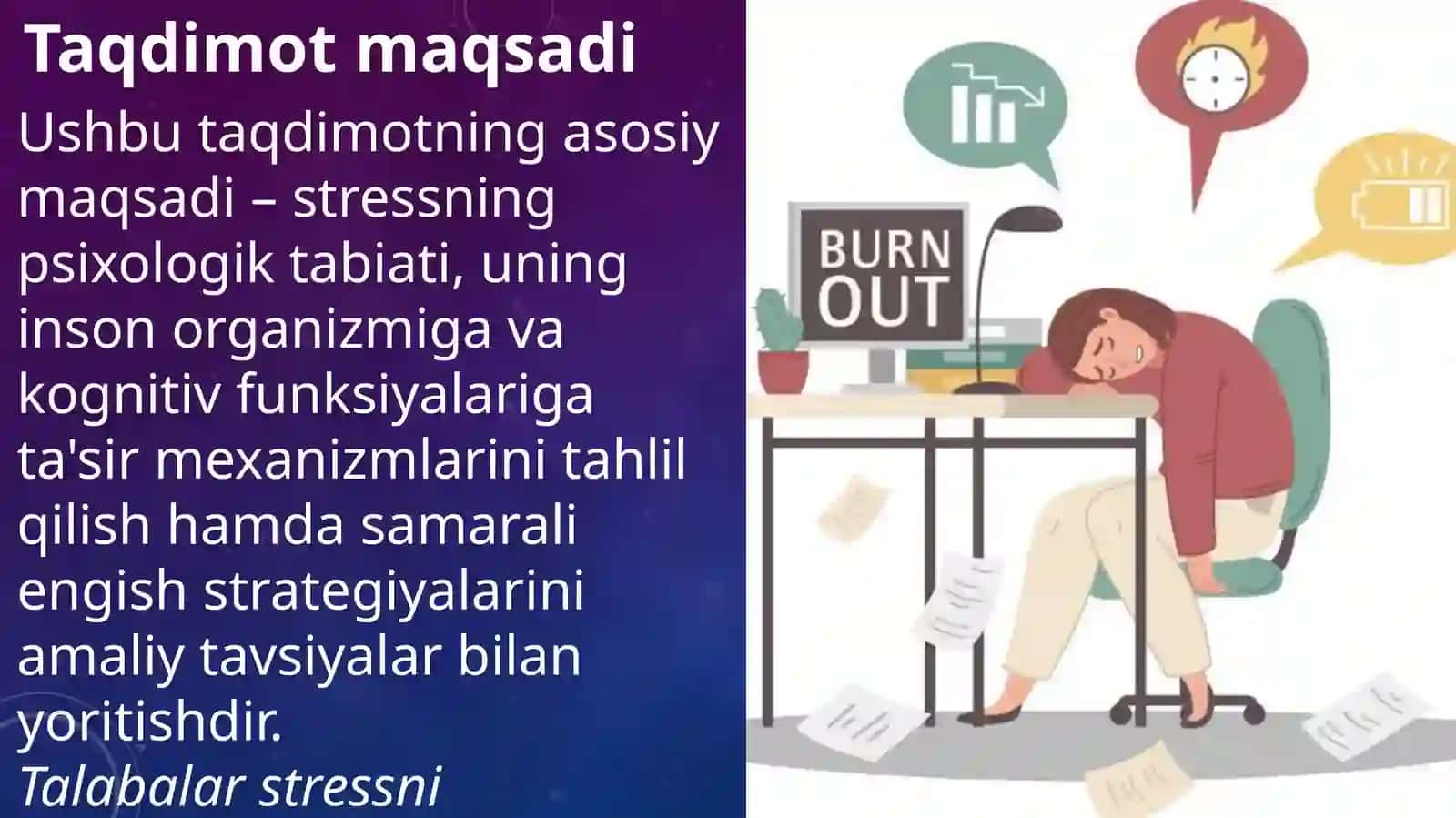 STRESS VA UNING INSON PSIXIKASIGA TA'SIRI 2