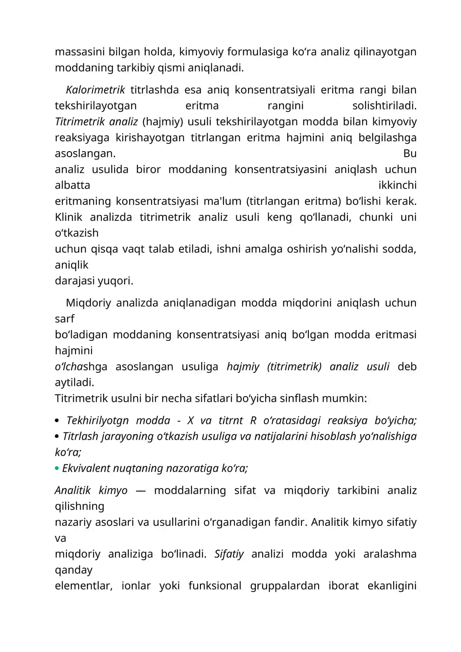 Miqdoriy analiz usullari 2