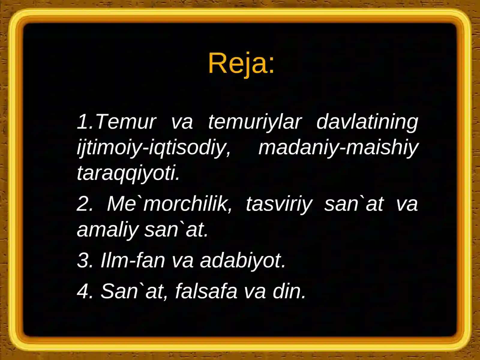 Temur va temuriylar davri falsafiy merosi 2