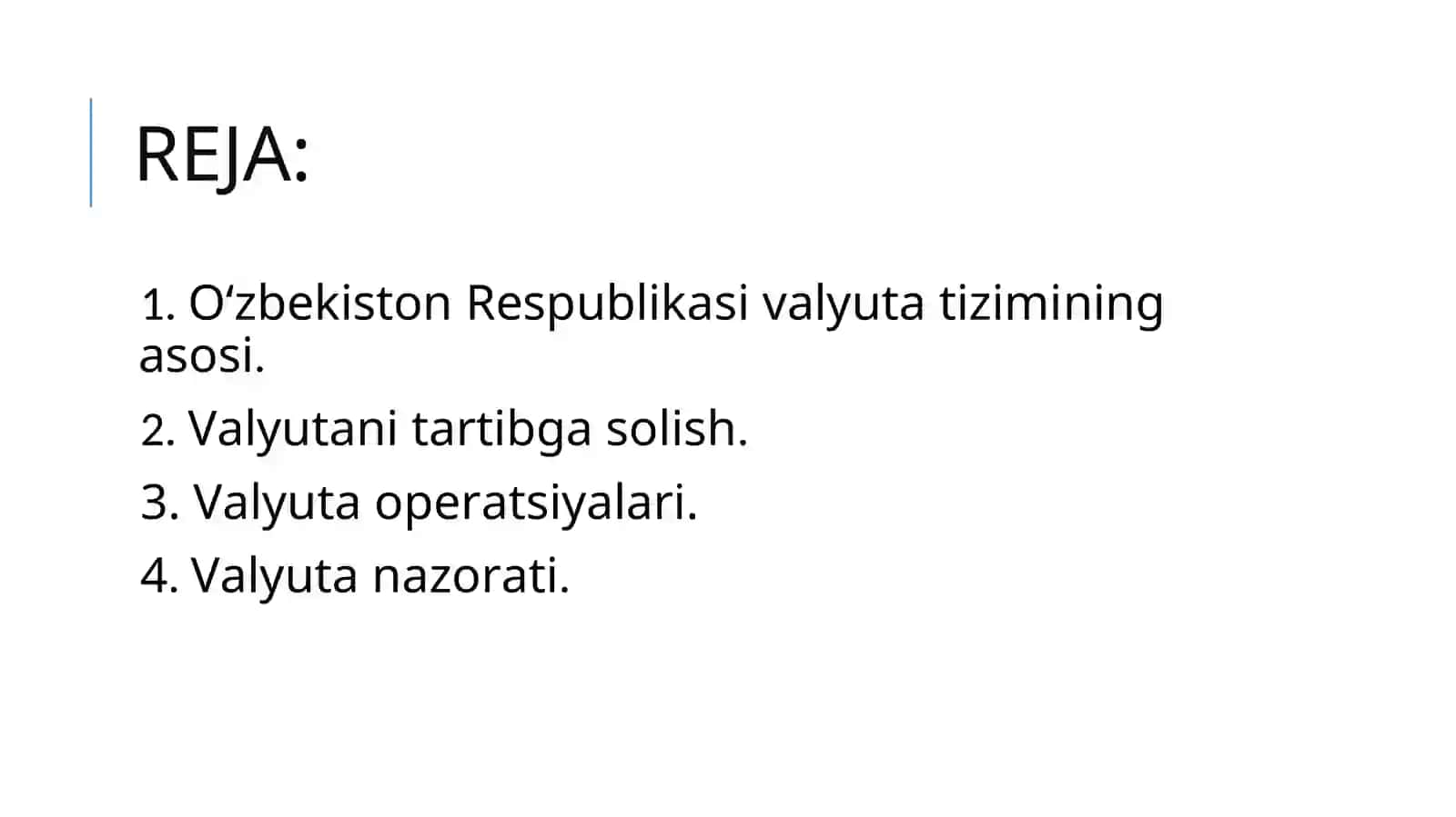 O‘ZBEKISTON RESPUBLIKASI VALYUTA TIZIMI 2
