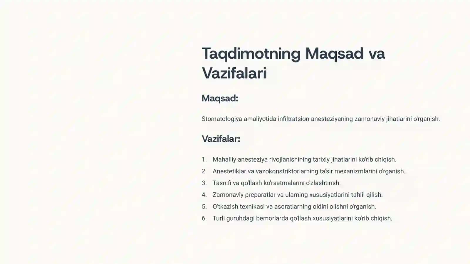 Stomatologiyada Infiltratsion Anesteziya 2