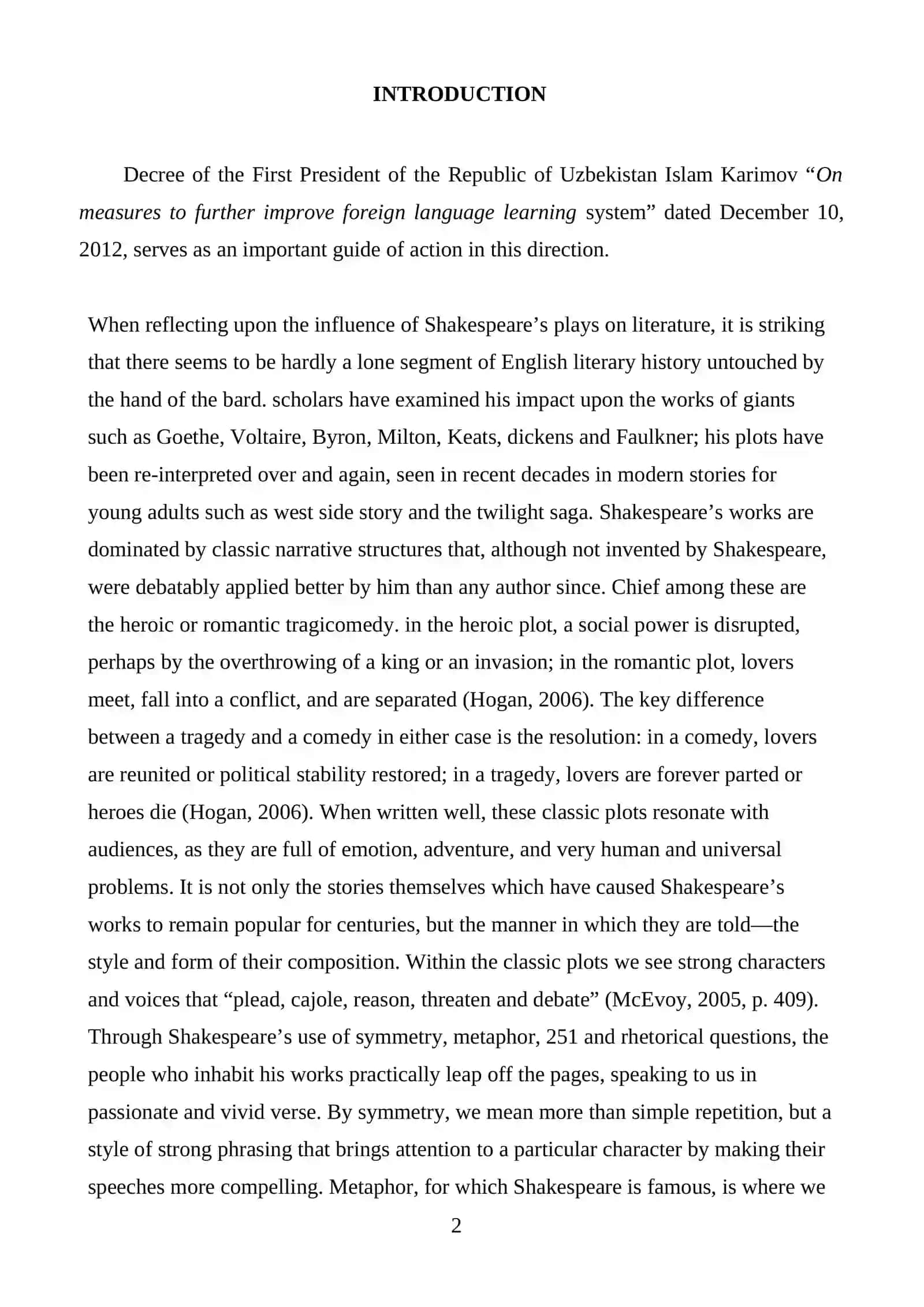 WILLIAM SHAKESPEARE’S CREATIVE WORKS 2
