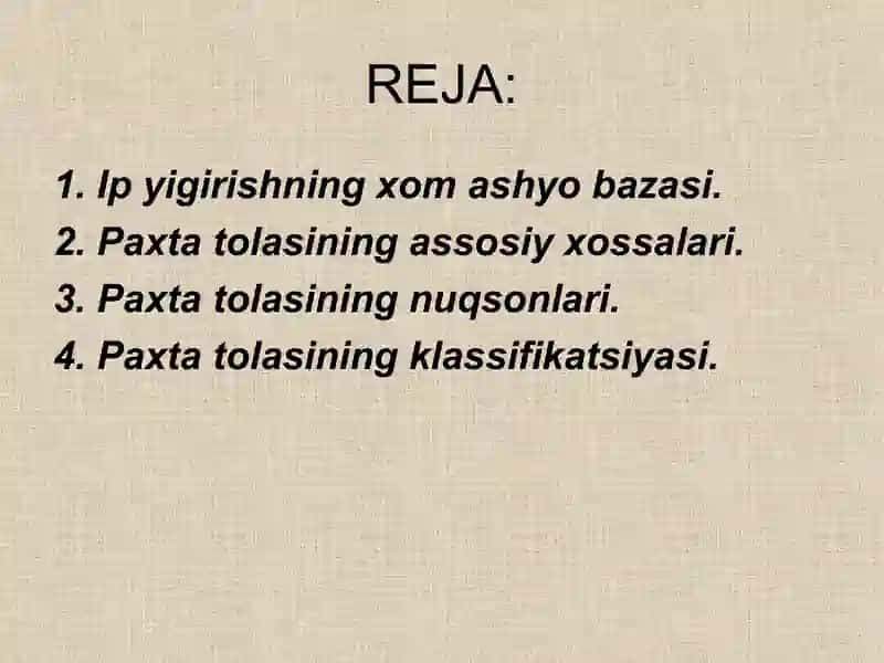 Paxta to'lalasini 2