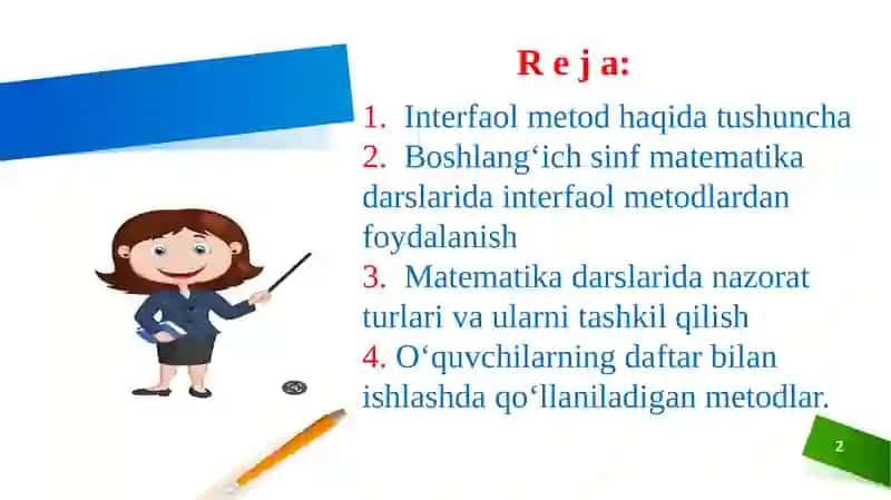 Boshlang‘ich sinf matematika darslari 2