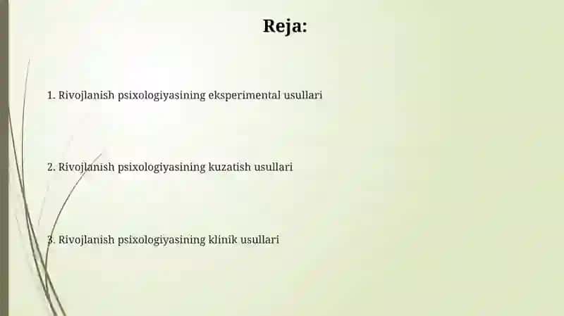 Rivojlanish psixologiyasi metodlari 2
