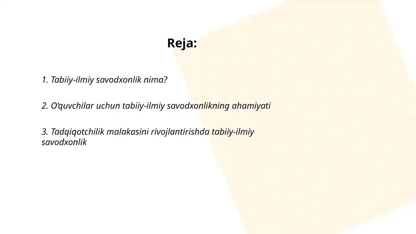 Tabiiy-ilmiy savodxonlik nima? 2