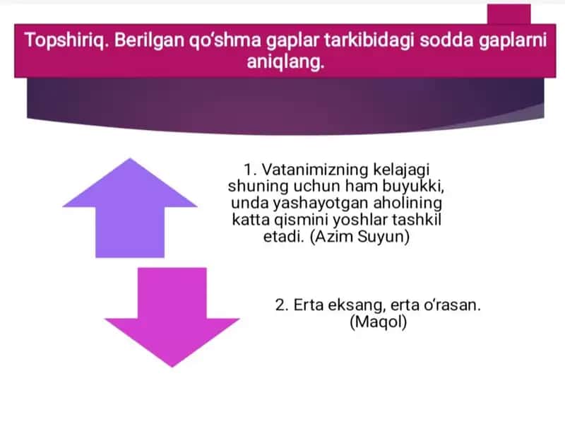 Sodda va qo'shma gaplar 2