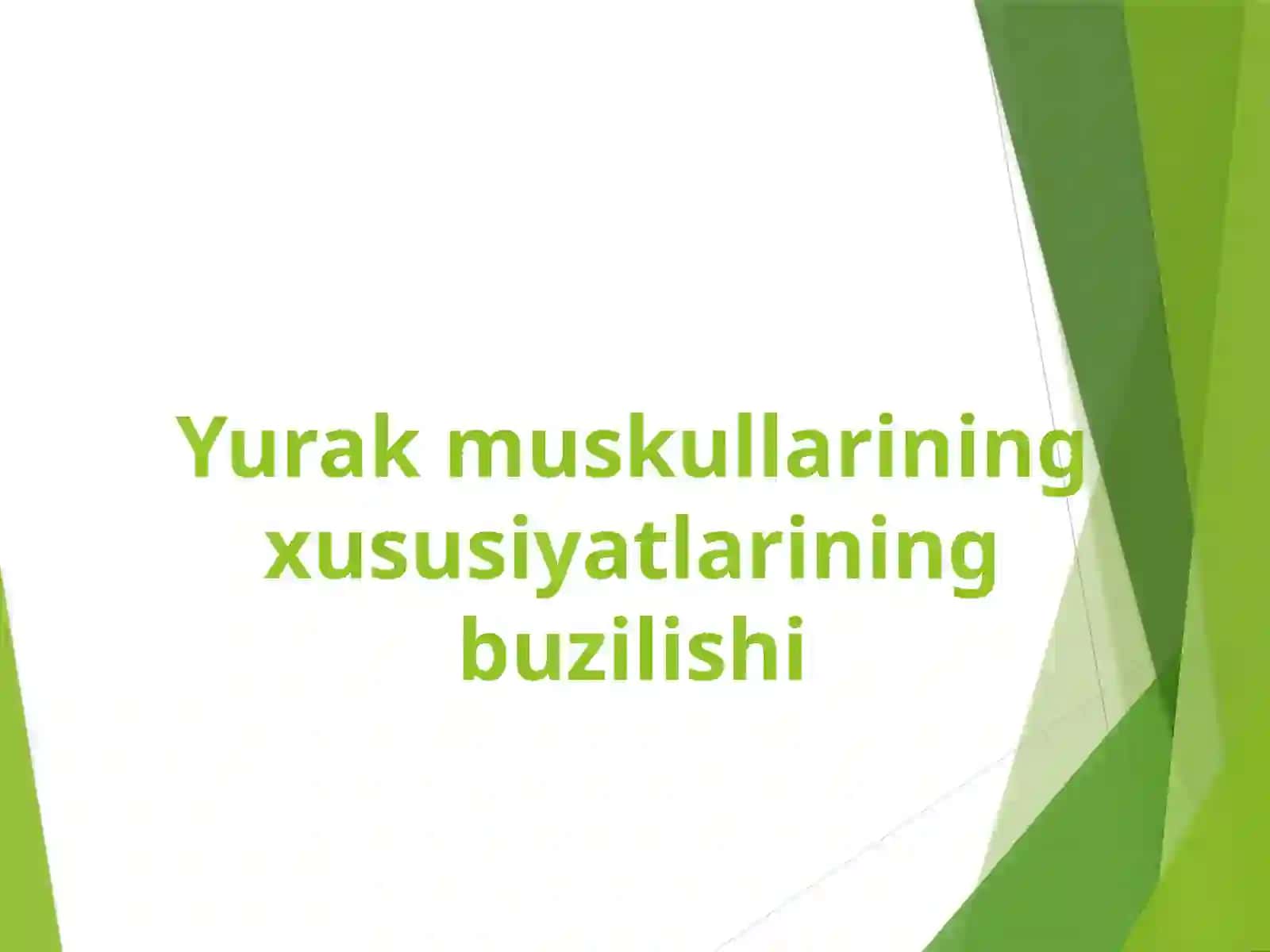 Yurak muskullarining xususiyatlarining buzilishi 2
