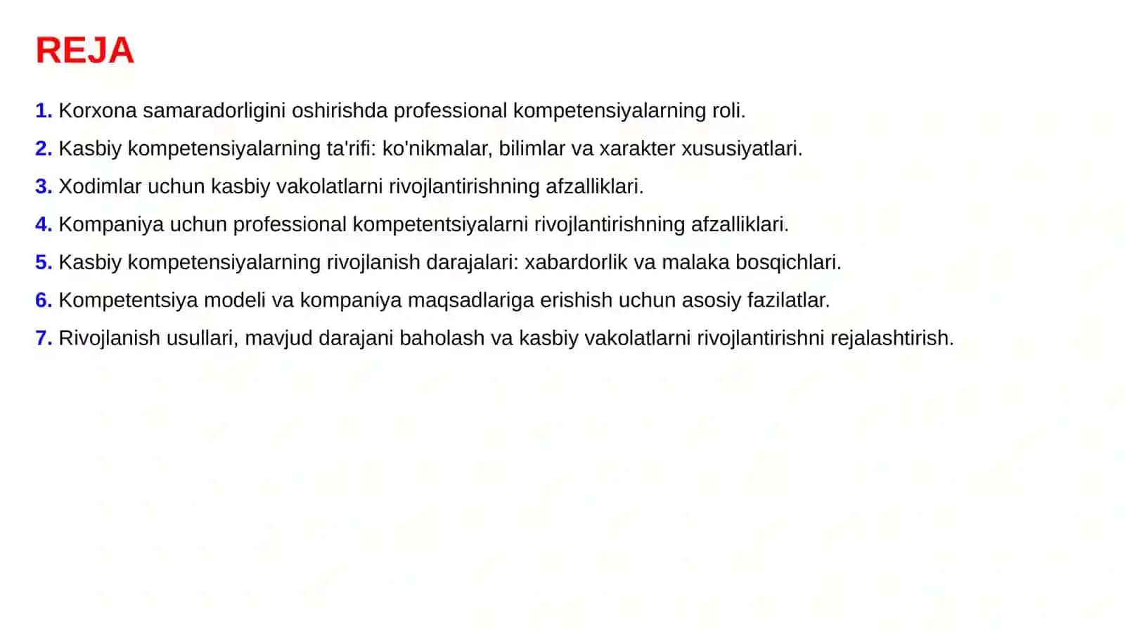 Kasbiy kompetensiyalar 2