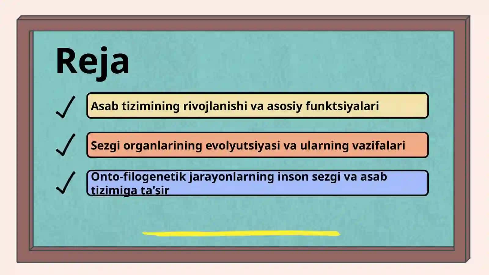 Asab tizimi va sezgi organlari onto-filogenezi 2