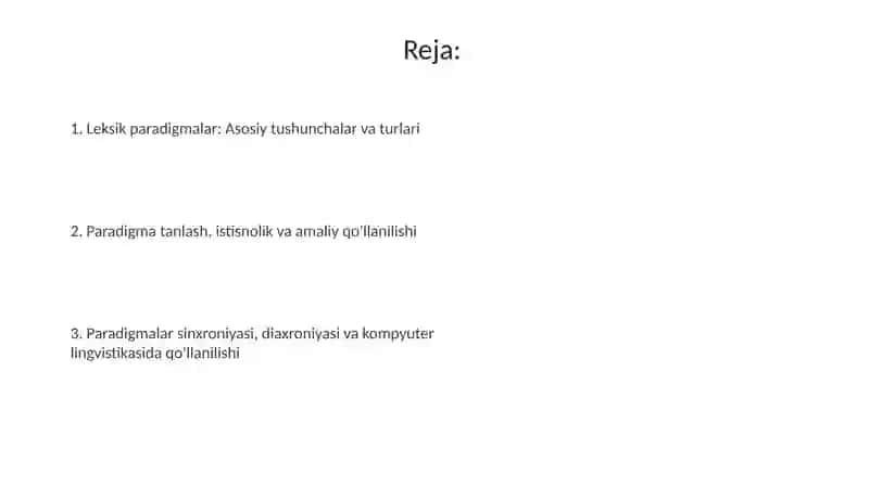 Leksemalar paradigmatikasi 2
