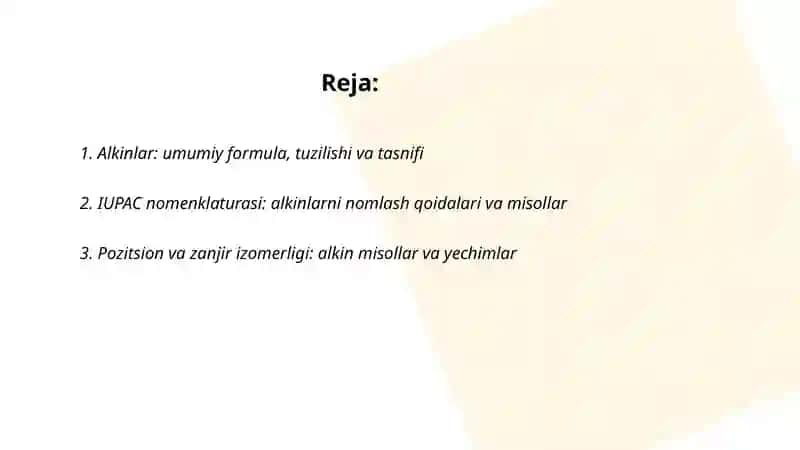 Alkin uglevodorodlarining nomenklaturasi 2
