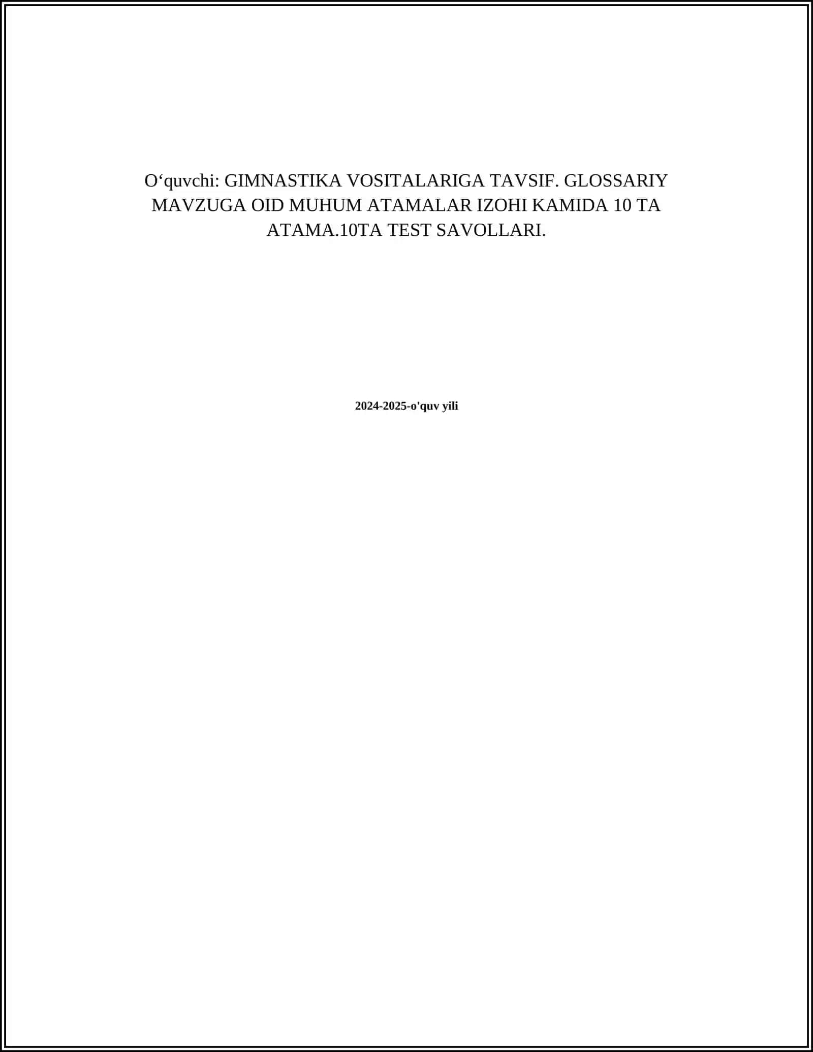 Gimnastika Vositalariga Tavsif 2