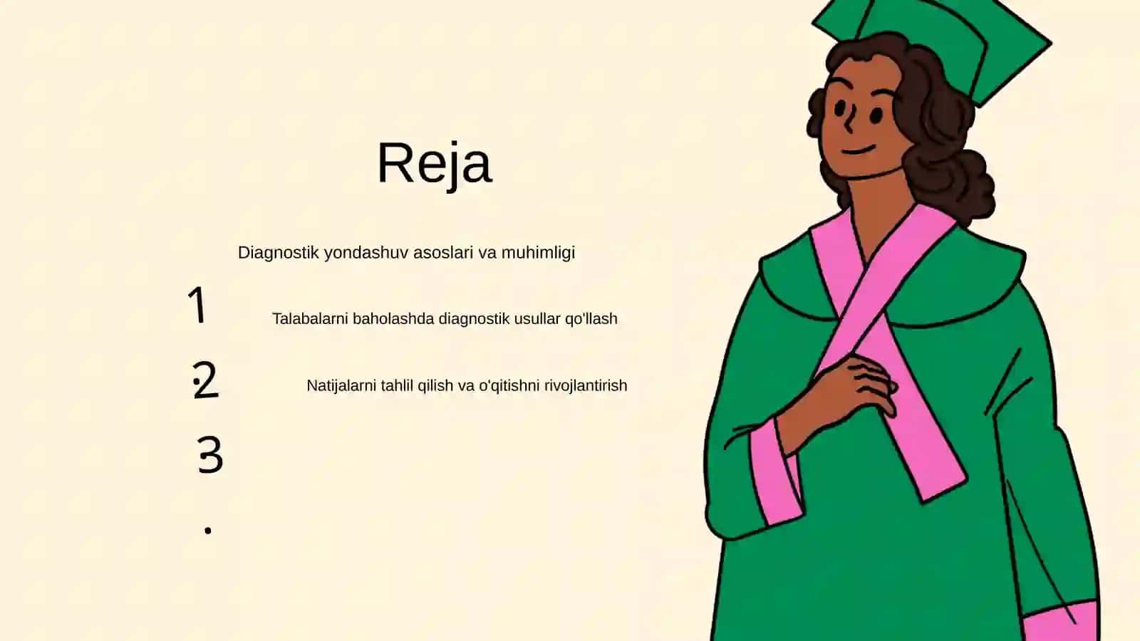 O'qituvchifaoliyatida diagnostik yondashuvni qullaw rejalari 2