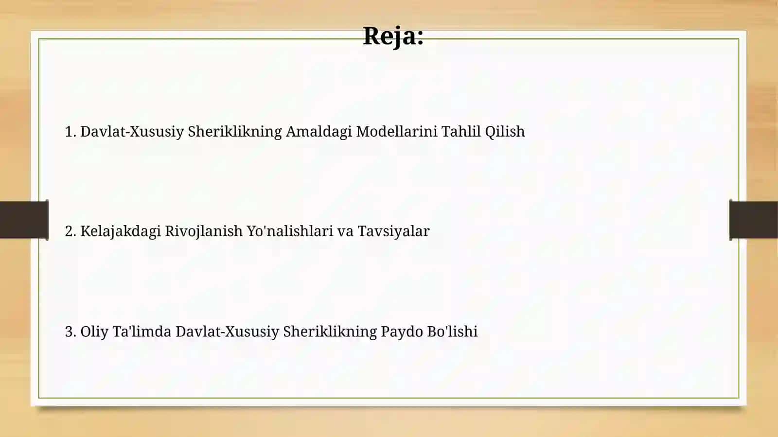 Davlat-Xususiy Sheriklikning Amaldagi Modellarini Tahlil Qilish 2