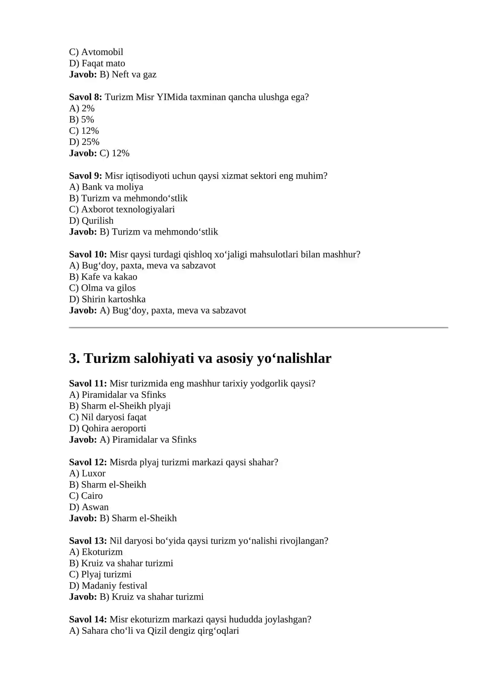 Geografik joylashuv misol-masalalar 2