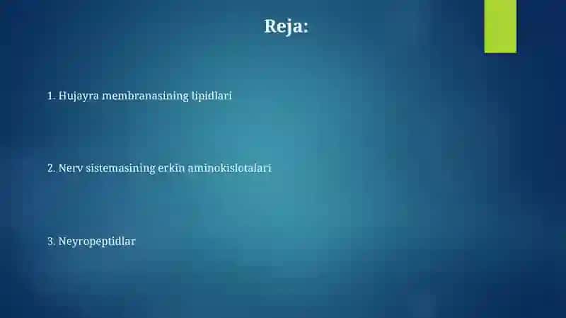 Hujayra membranasining lipidlari 2