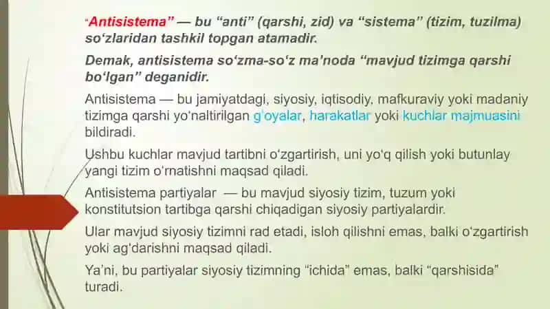 ANTISISTEM PARTIYALAR 2