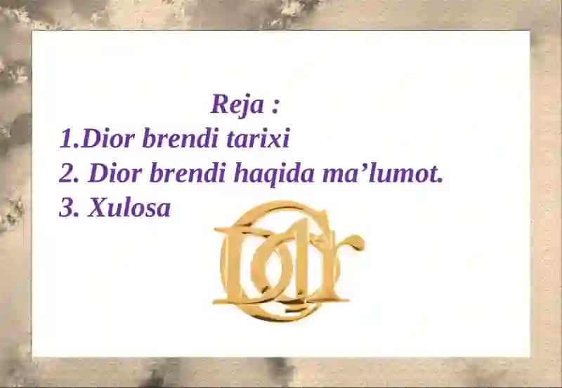 Kristian Dior brendi 2