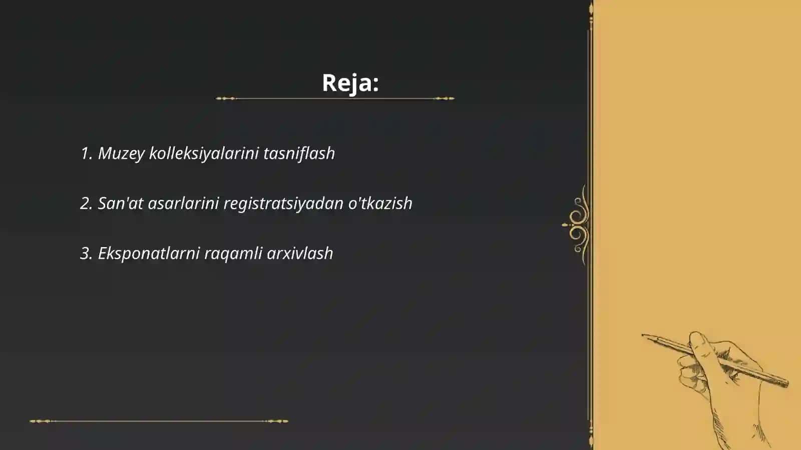 Muzey fondlarini ilmiy kataloglashtirish 2