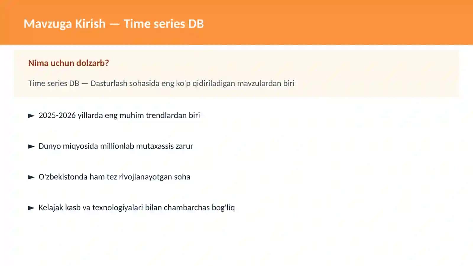 Time series DB 2