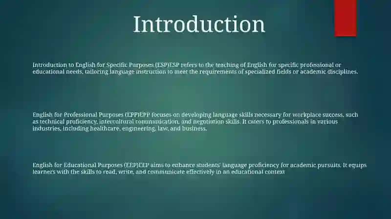English For Specific Purposes 2