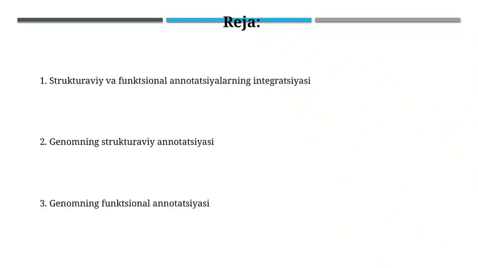 Struktur va funksional genom annotatsiyalari 2