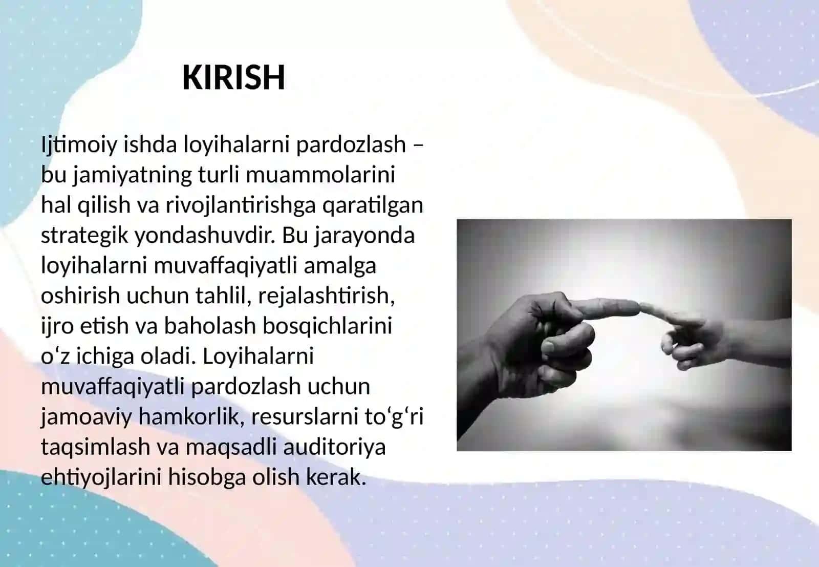 Ijtimoiy ishda loyihalarni pardozlash 2