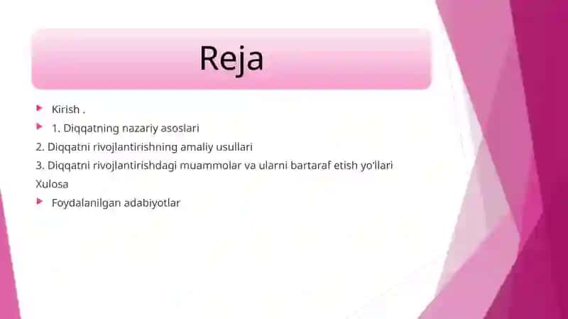 Diqqatning nazariy asoslari 2