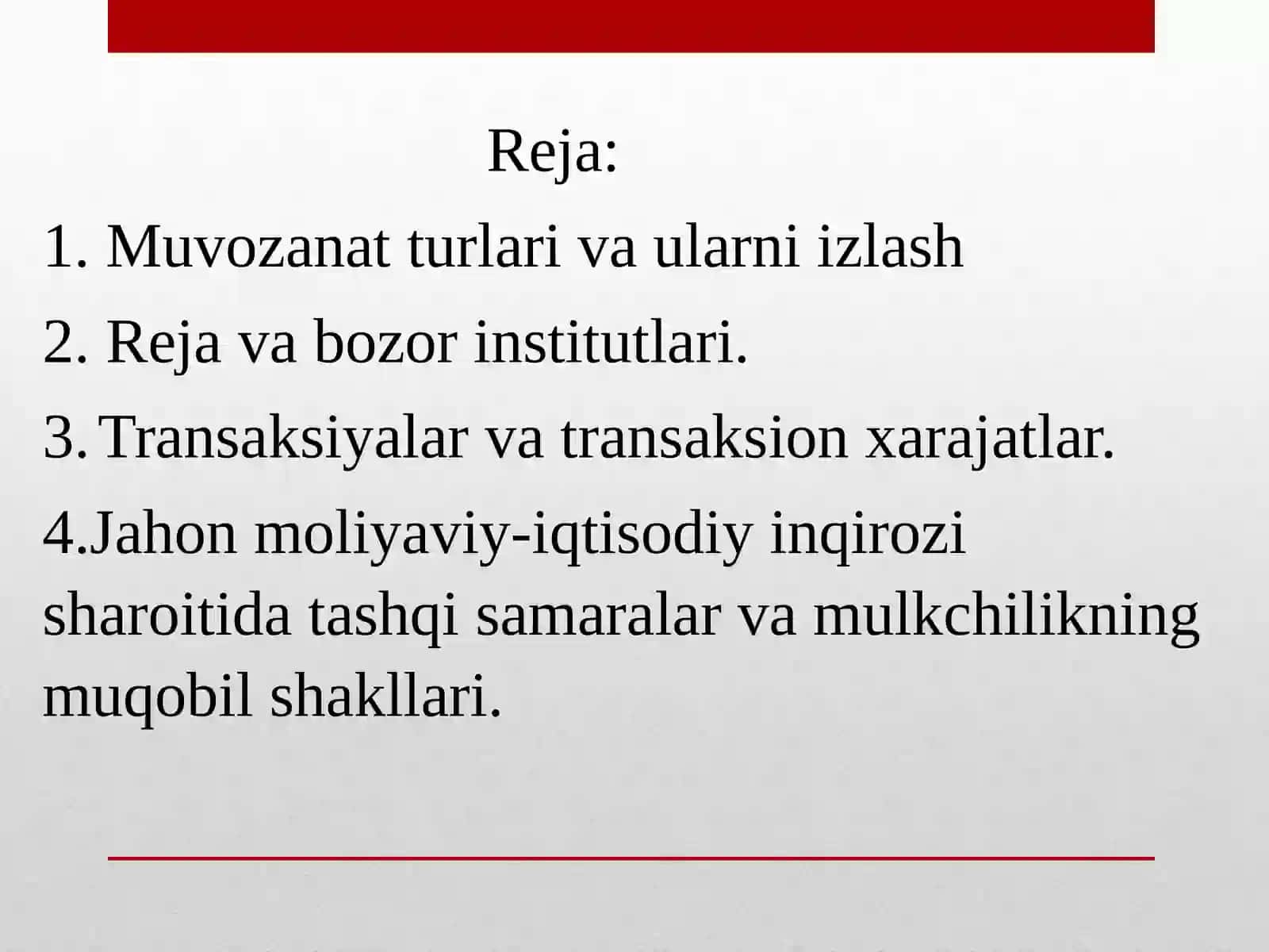 Muvozanat turlari va ularni izlash yo‘llari 2