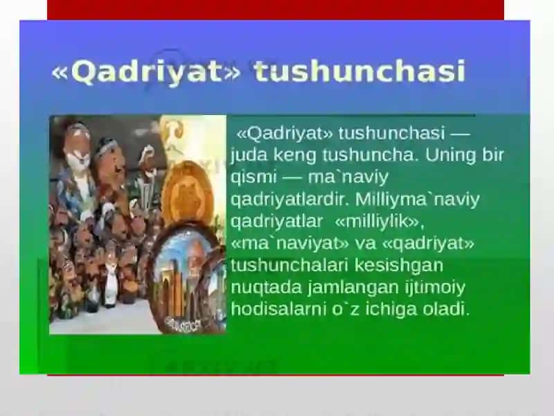 Insonvajamiyathayo'tida qadriyatlarni o'rni 2