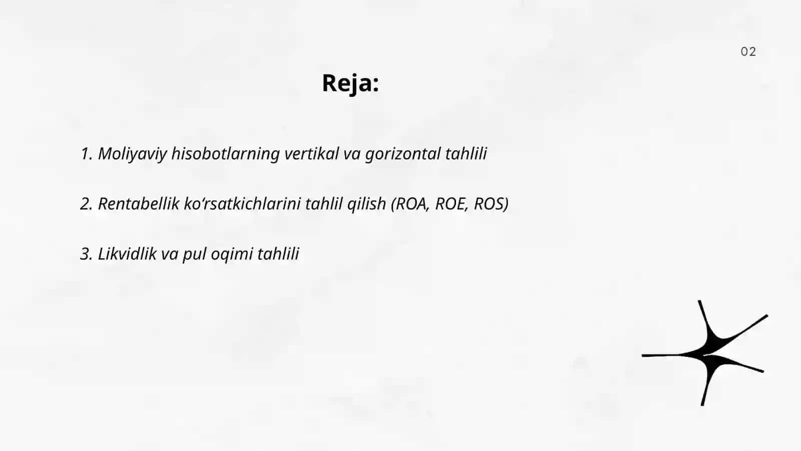 Korxonalarning moliyaviy natijalar tahlili 2
