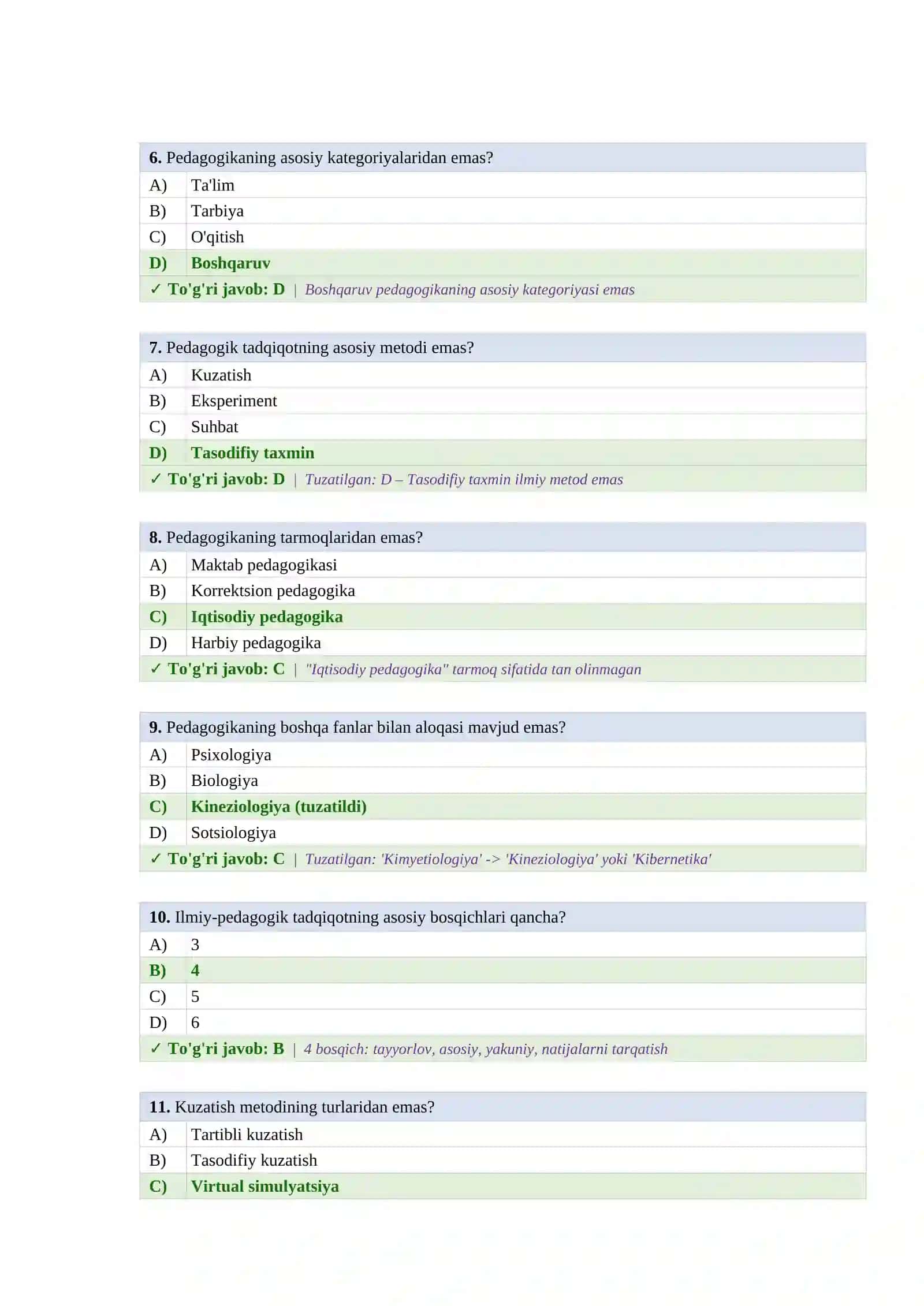 Maktab maslahatchisi test javoblari 2