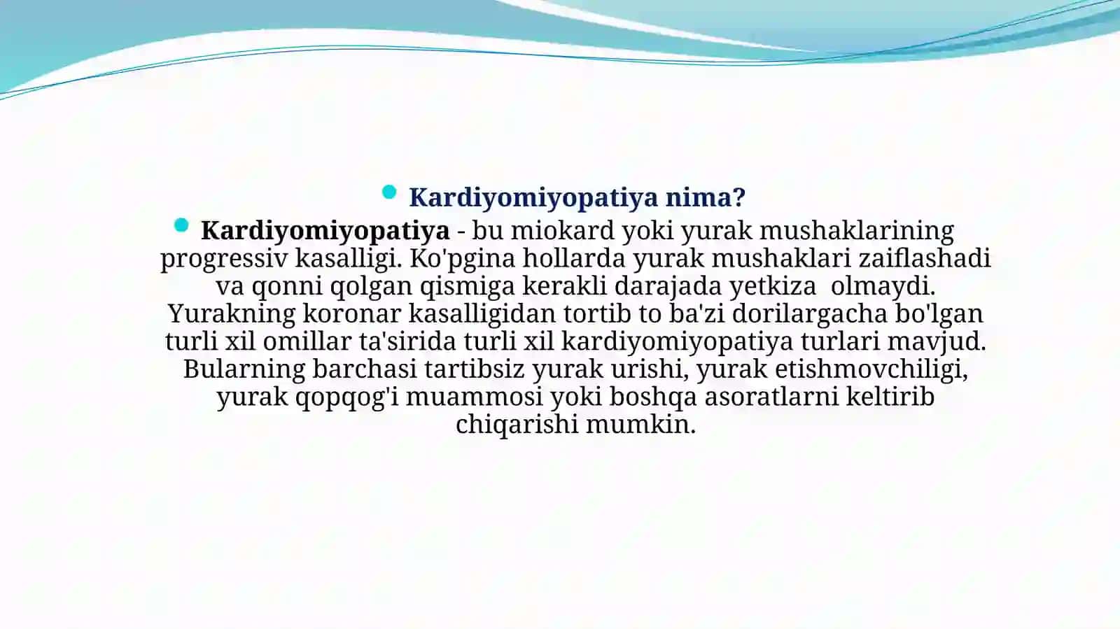 Kardiyomiyopatiyalar 2
