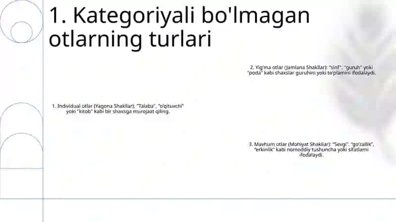 Otlarning Nokategorial Shakllari 2
