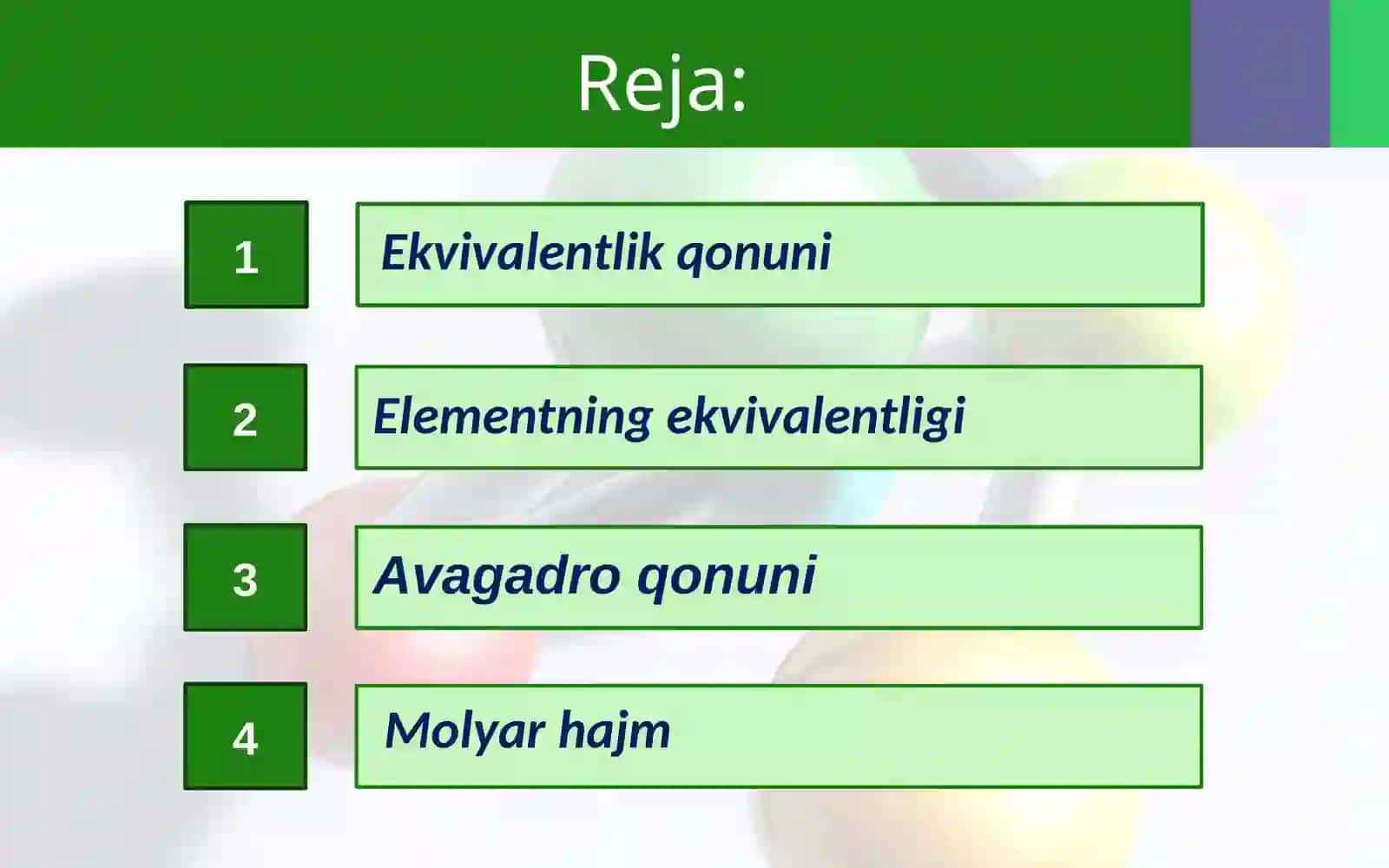 Ekvivalentlik Avagadro 2