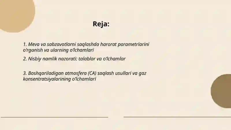 Meva va sabzavotlarni saqlash usullari 2