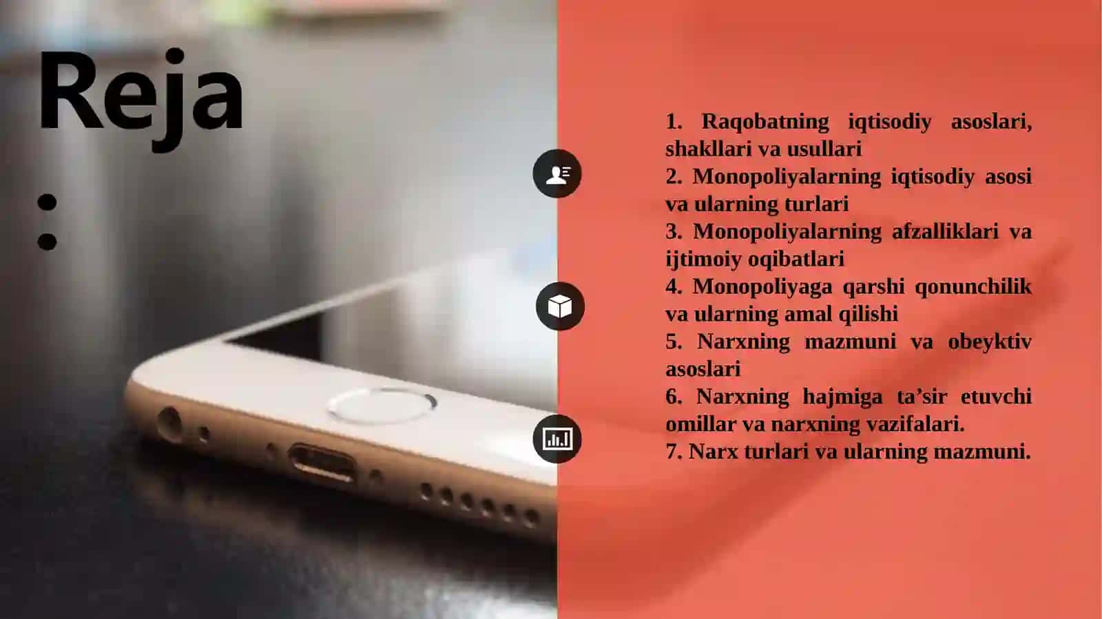 8-ma’ruza "RAQOBAT VA MONOPOLIYA. NARXNING MOHIYATI VA SHAKLLANISHI." 2