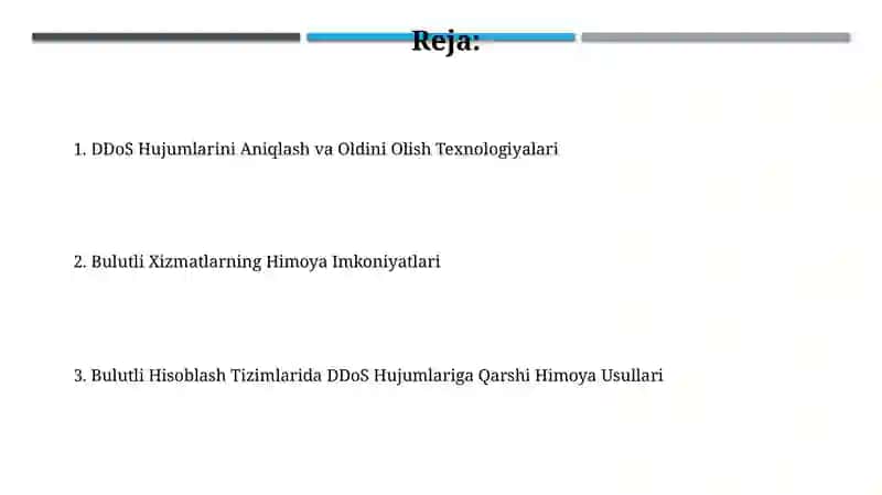 Bulutli Hisoblash Tizimlarida DDoS Hujumlaridan Himoyalanish Usullari 2