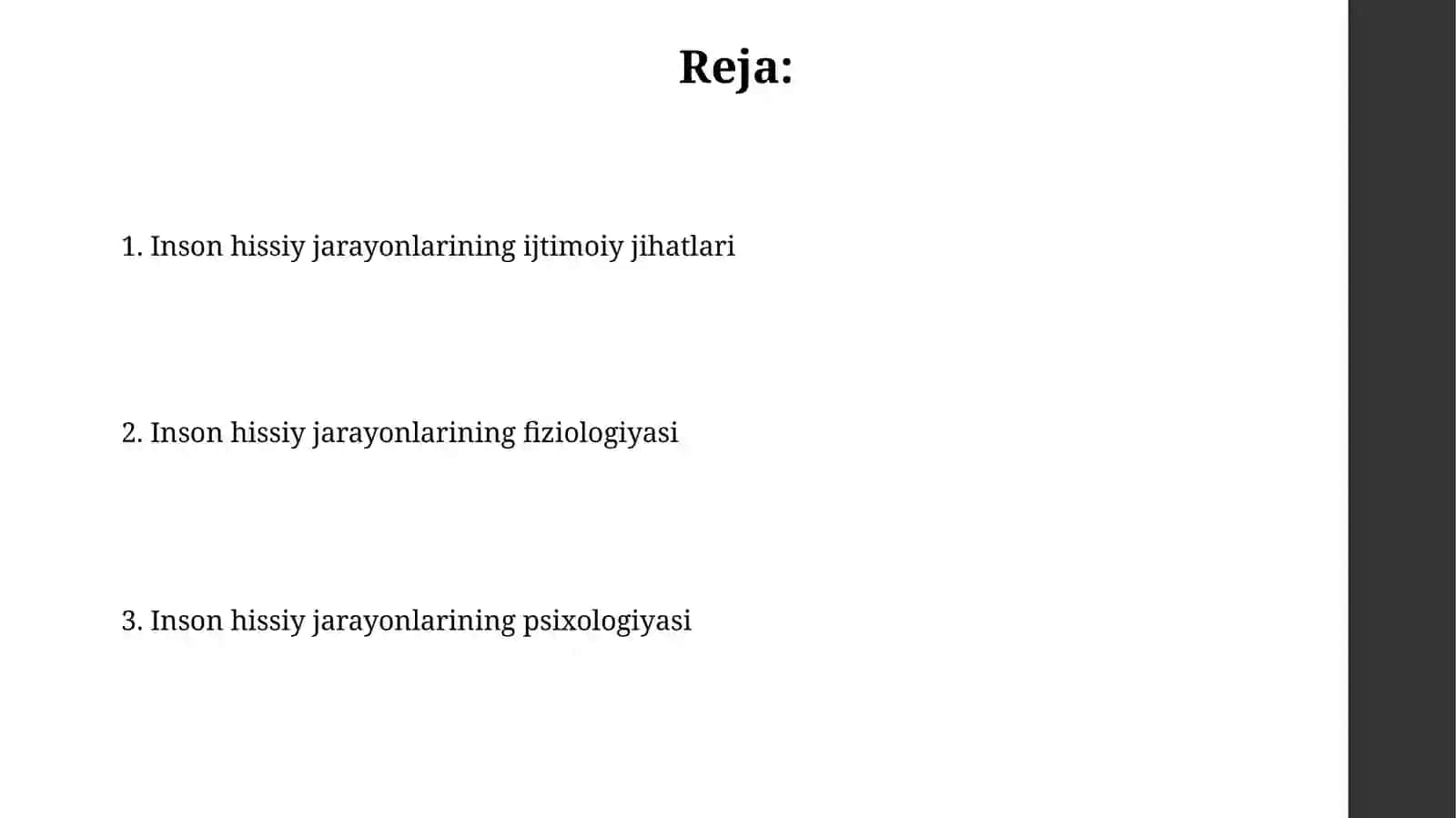 Shaxsning hissiyoti jarayonlari 2
