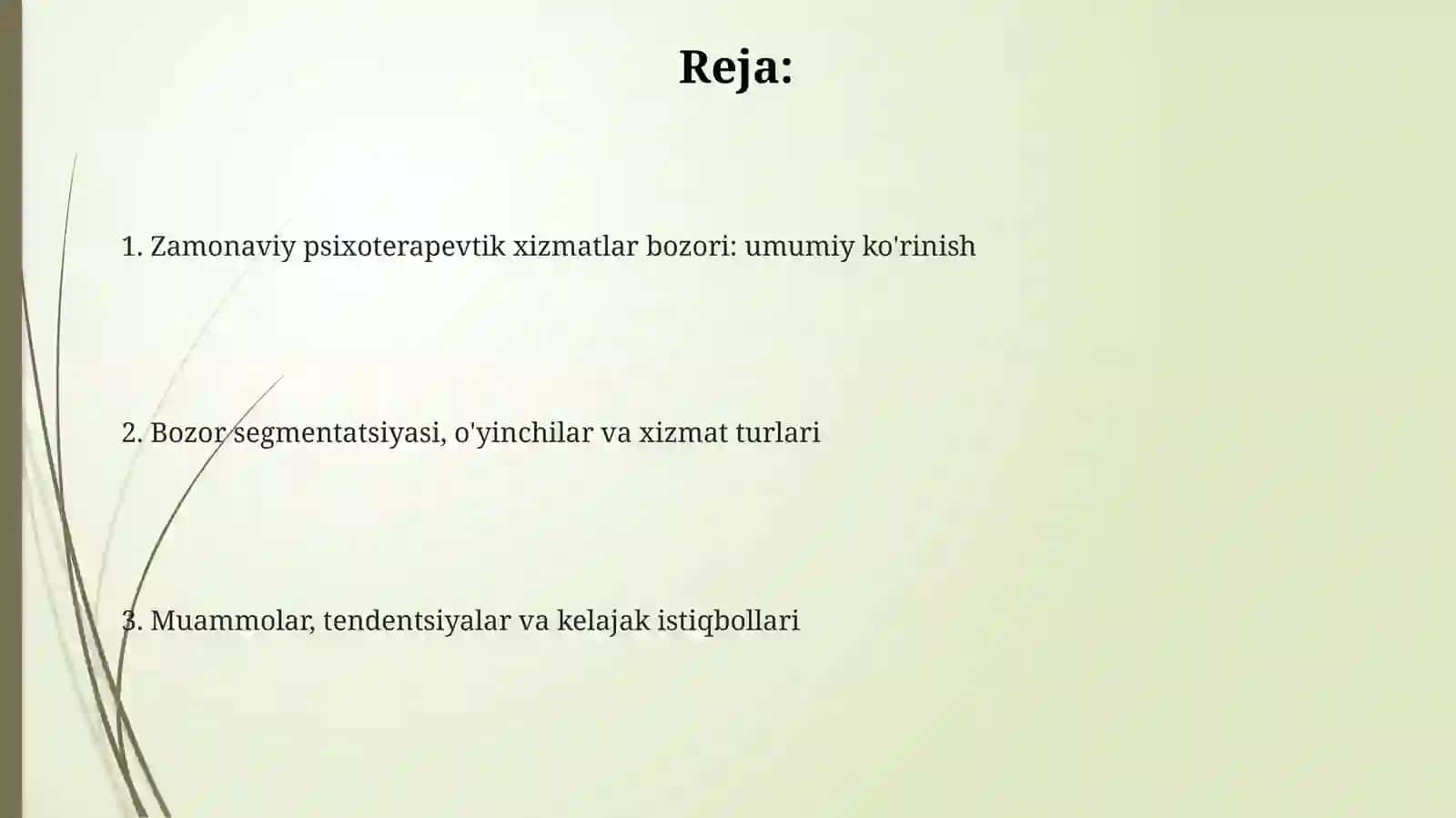 Psixoterapevtik xizmatlar bozori 2