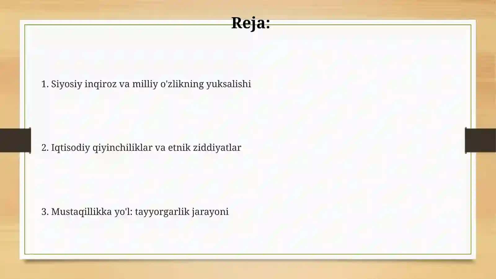 Siyosiy inqiroz va milliy o'zlikning yuksalishi 2