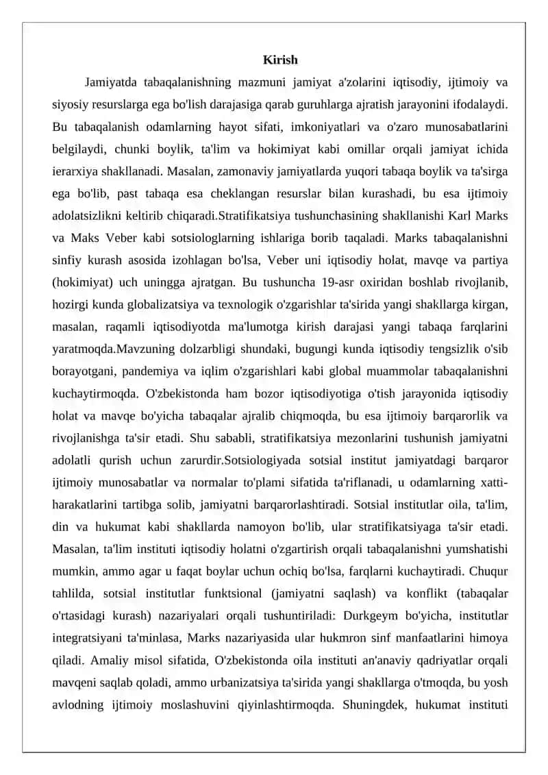 Stratifikatsiya asoslari va mezonlari 2
