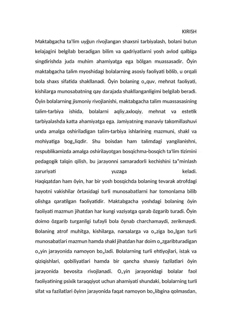 Kichik yoshdagi bolalar o'yiniga rahbarlik qilish 2