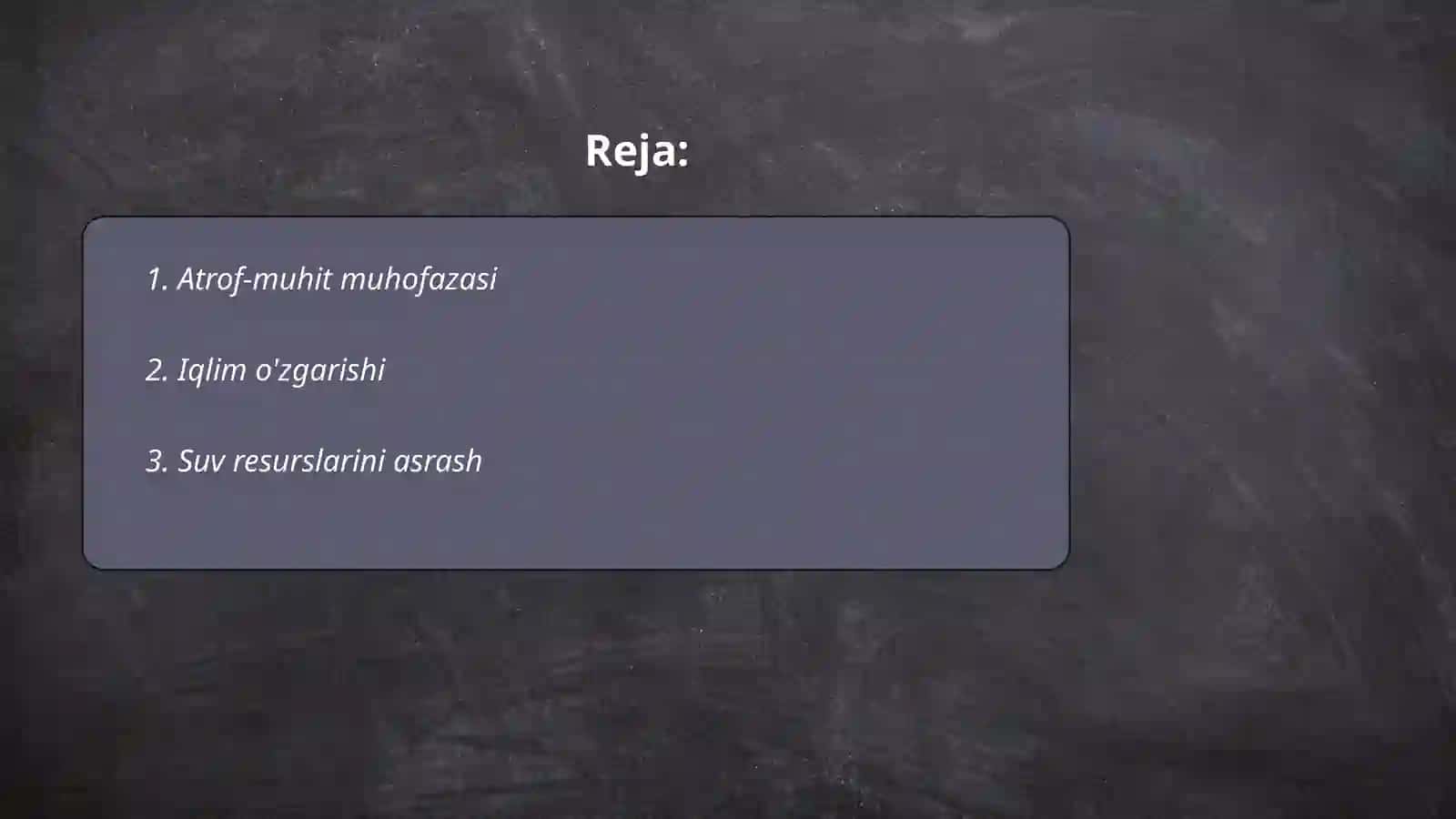 Ekalogiya va tabiatni asrash 2