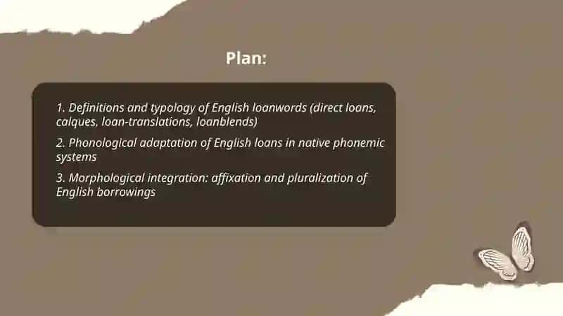 Loanwords and borrowings. Influence of English on native languages 2