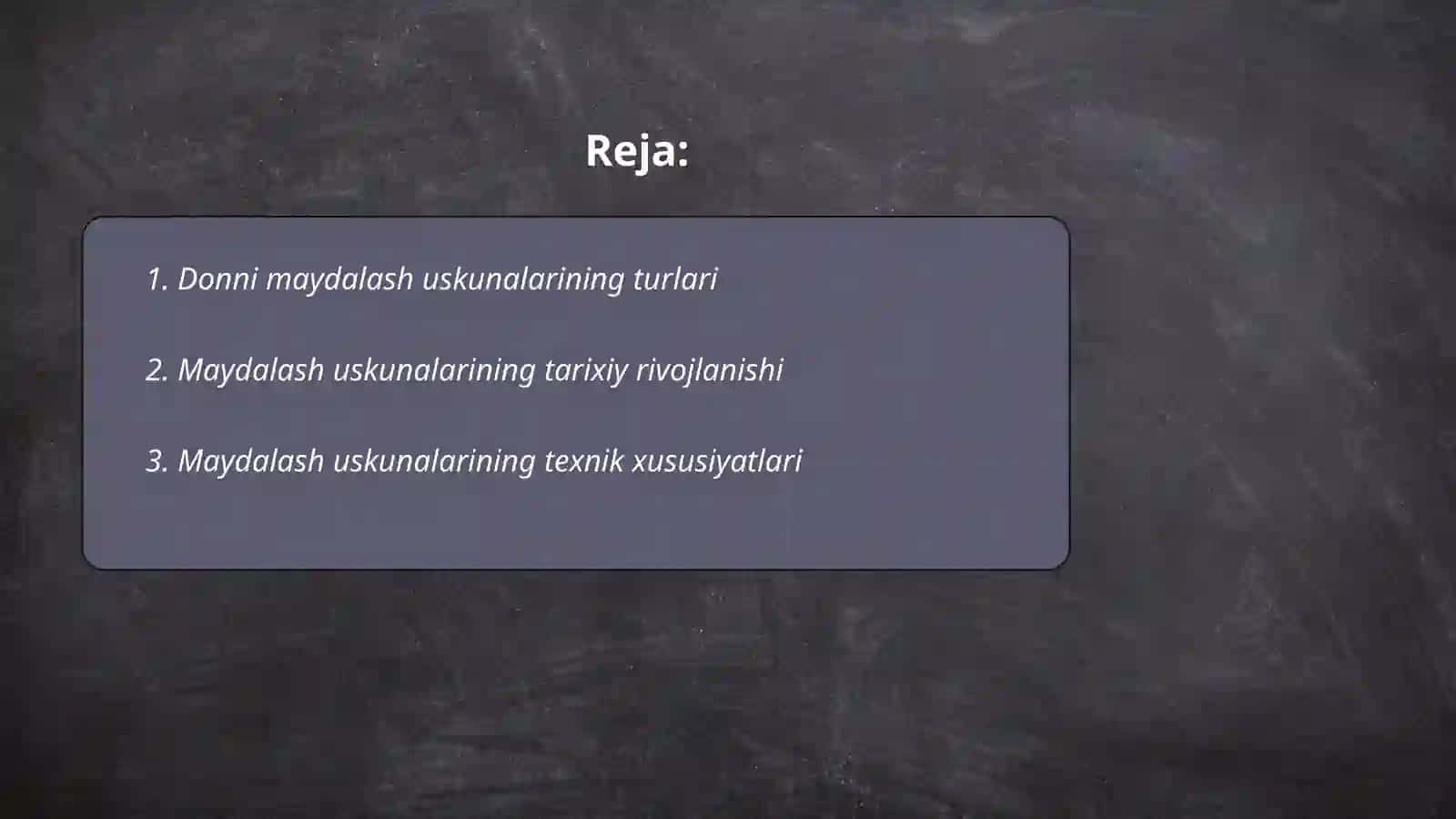 Donni maydalash uskunalari 2