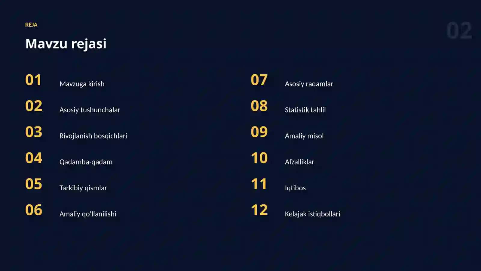 AI MA'LUMOTLAR BILAN ISHLASH 2