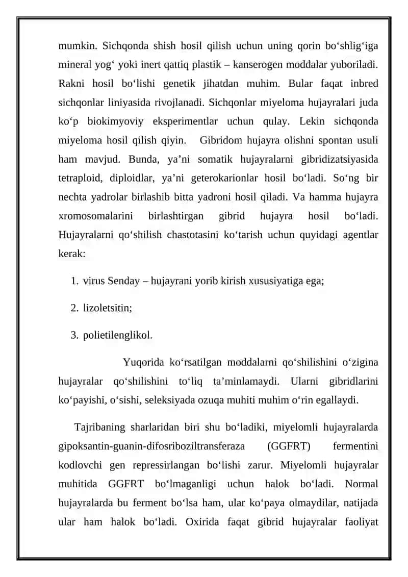 Monoklonal antitelalar olish 2