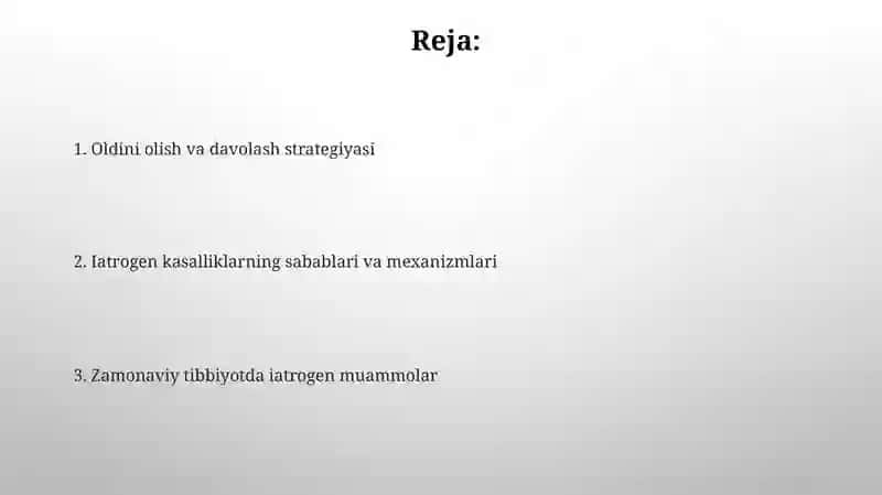 Xozirgi zamon tibbiyotida yatrogeniya muammolari 2